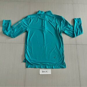 Teal Long Sleeve 1/4 zip Sun Protection shirt